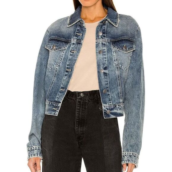 SER.O.YA SR02-3786 Women's Sz XS Sharon Blue Cleo Denim Jacket - Picture 1 of 9